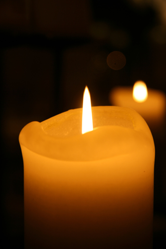 candle in the dark